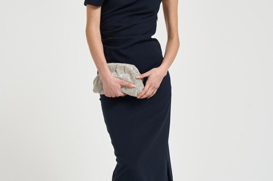 Abito donna midi monospalla blu notte D726148 PINGU012 P.a.r.o.s.h. 