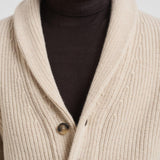 Cardigan uomo collo sciallato sabbia CS3MLT W5CP931 FILIPPO DE LAURENTIS 