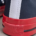 Converse x Comme des Garçons PLAY Chuck 70 High Red Sole K124 BLACK COMME DES GARCON PLAY 