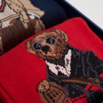 Set 3 calze fantasia Polo Bear natalizia 449P04717 001 RALPH LAUREN 