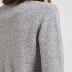 Maglia donna girocollo grigio chiaro ALESSANDRA LIGHTGREY ABSOLUT CASHMERE. 