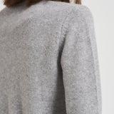 Maglia donna girocollo grigio chiaro ALESSANDRA LIGHTGREY ABSOLUT CASHMERE. 