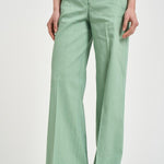 Pantalone donna gamba dritta verde menta 104929A34I JACOPONET80 PINKO 