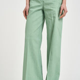 Pantalone donna gamba dritta verde menta 104929A34I JACOPONET80 PINKO 
