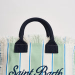 Borsa donna colette a righe verde e bianca COLETTE 00937L MC2 SAINT BARTH 