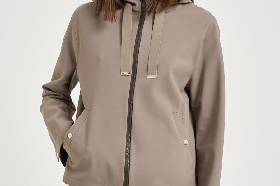 Giacca donna corta impermeabile tortora GI311D 134552600 HERNO 