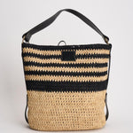 Borsa donna Bayia in rafia beige e nera PP0017FB D1X06MBKNL ISABEL MARANT 