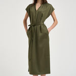 Abito donna chemisier verde militare 31325 0328LAUREL GREEN FILIPPA K 
