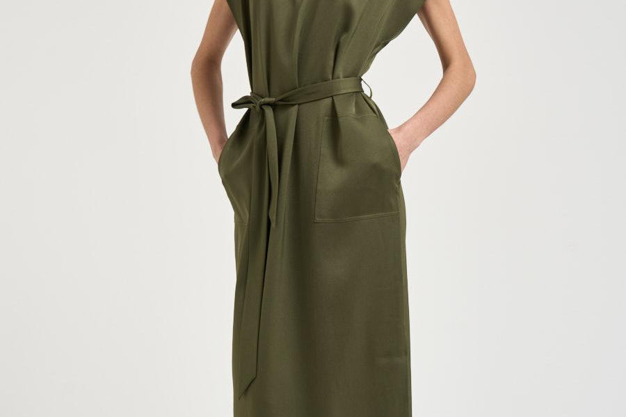 Abito donna chemisier verde militare 31325 0328LAUREL GREEN FILIPPA K 