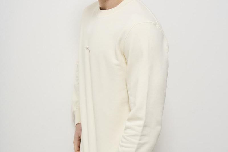 Felpa uomo girocollo panna 6100665 S0083V0093 STONE ISLAND 