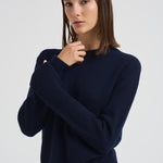 Maglia donna girocollo Mable blu notte 2022117 NAVY LISA YANG 