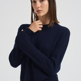Maglia donna girocollo Mable blu notte 2022117 NAVY LISA YANG 