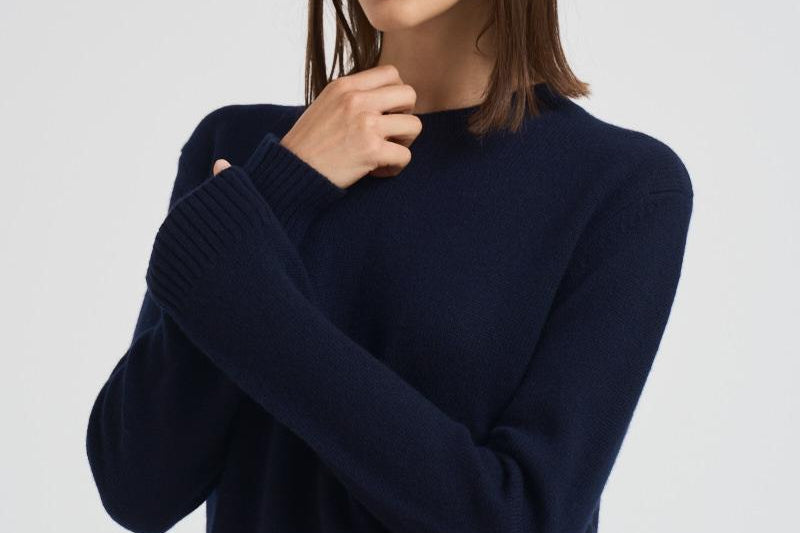 Maglia donna girocollo Mable blu notte 2022117 NAVY LISA YANG 