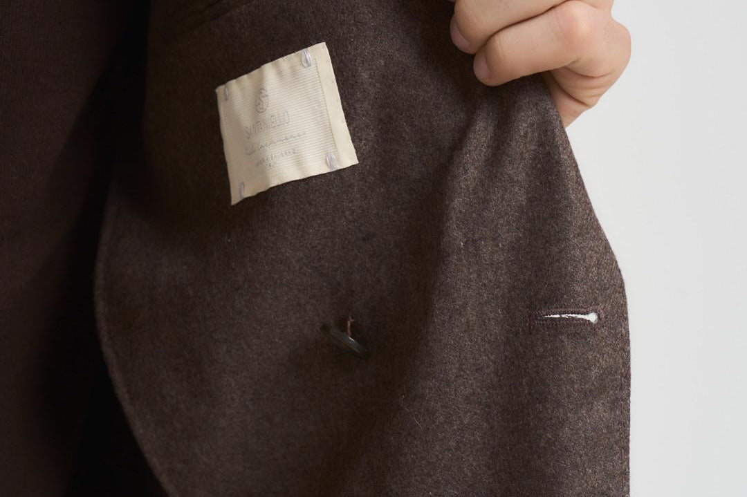 Giacca uomo doppiopetto marrone G751MF 271857F SANTANIELLO 