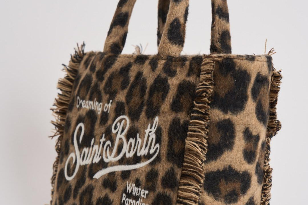 Borsa donna Vanity Felt animalier VANITYFELT LEO18 MC2 SAINT BARTH 