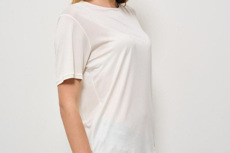 T-shirt donna girocollo bianca 25709 09 RRD 