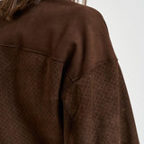 Giacca donna in suede marrone 7957 CACAO ACCADEMIE TESSILI 