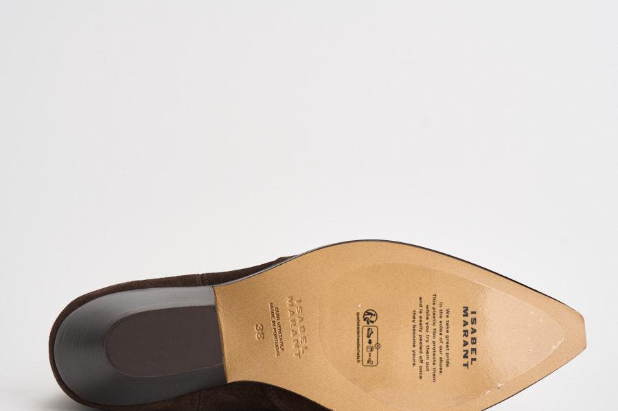 Stivali donna in suede testa di moro BO0002FA A1A03S50CL ISABEL MARANT 