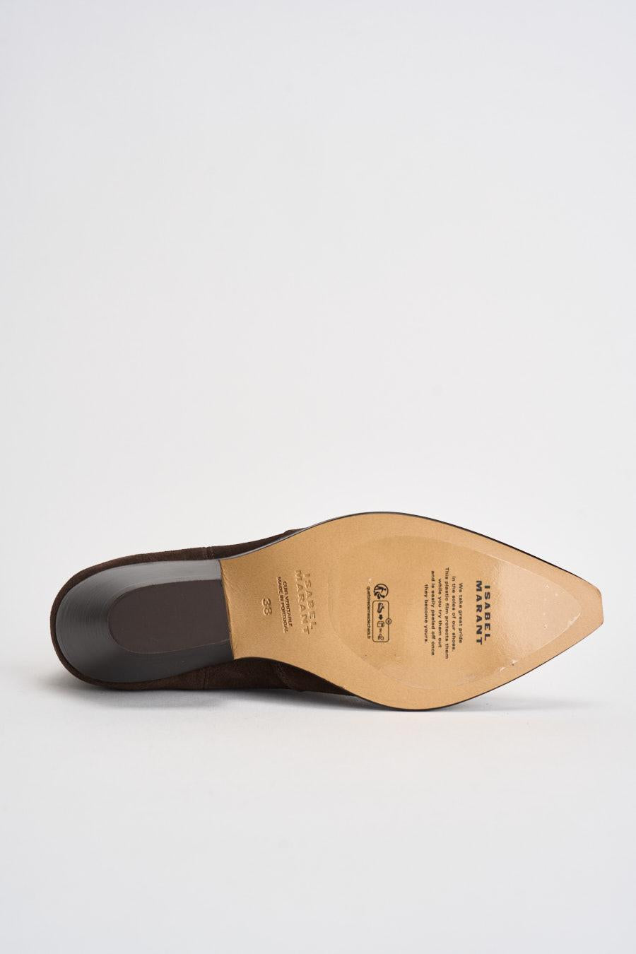 Stivali donna in suede testa di moro BO0002FA A1A03S50CL ISABEL MARANT 