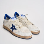 Sneakers uomo Ball Star bianco e blu elettrico GMF00117 F00219810327 GOLDEN GOOSE 