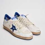 Sneakers uomo Ball Star bianco e blu elettrico GMF00117 F00219810327 GOLDEN GOOSE 