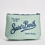 Pochette donna Aline in fantasia floreale verde salvia ALINE 00990L MC2 SAINT BARTH 