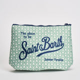 Pochette donna Aline in fantasia floreale verde salvia ALINE 00990L MC2 SAINT BARTH 