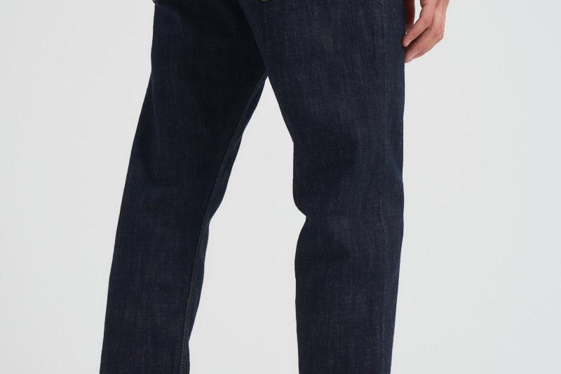 Jeans uomo gamba dritta in denim scuro COSMY 2849 TELA GENOVA 