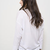 Maglia donna bianca scollo a V JV000015D 1000 HERNO 