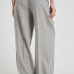 Pantalone donna doppie pieghe grigio chiaro S5WI25 W92 SEMICOUTURE 