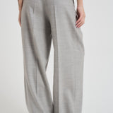 Pantalone donna doppie pieghe grigio chiaro S5WI25 W92 SEMICOUTURE 