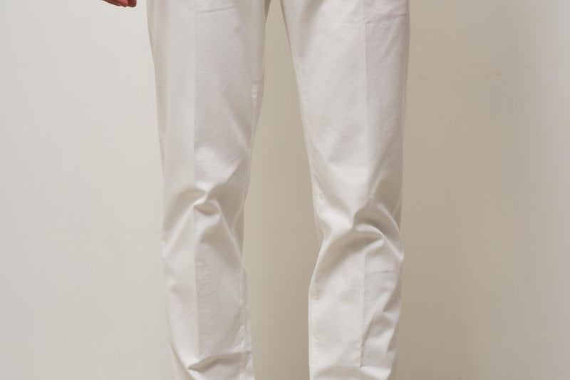 Pantalone uomo chino bianco MUCHA 22770100 RE-HASH 