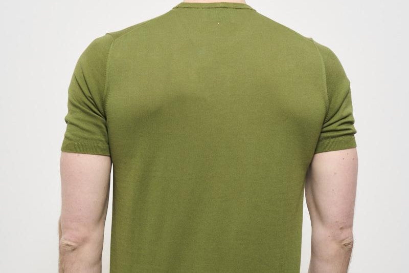 T-shirt uomo girocollo verde AU1020C 1005 ALPHA STUDIO 