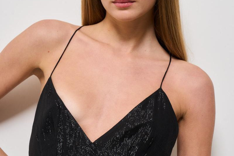 Abito donna lungo nero SORLANE BLACKLUREX IRO 