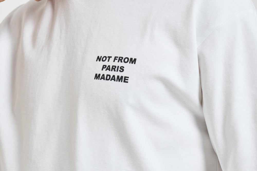 T-shirt uomo girocollo bianca TS203 CO002OPW DROLE DE MONSIEUR 