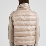 Bomber donna in nylon e maglia beige PI00138DR 1985 HERNO 