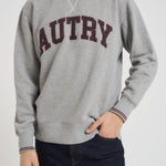 Felpa uomo College grigia SWPM U4HQ AUTRY 