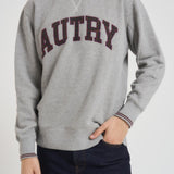 Felpa uomo College grigia SWPM U4HQ AUTRY 