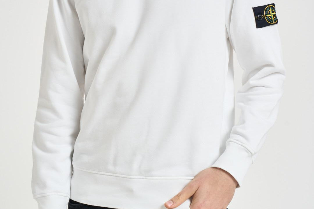 Felpa uomo girocollo bianca 6100060 S0051V0001 STONE ISLAND 