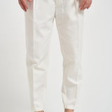 Pantalone uomo doppia pinces bianco BELLOD 300016120 BRIGLIA 
