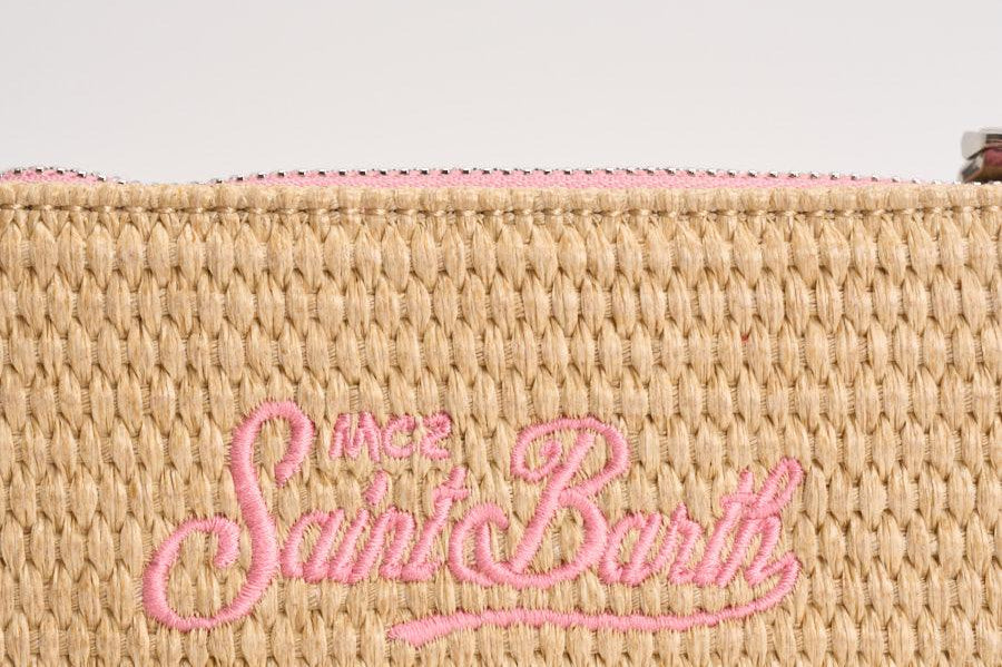 Pochette donna Parisienne Mini beige e rosa PARISIENNEMINISTRAW 00415L MC2 SAINT BARTH 