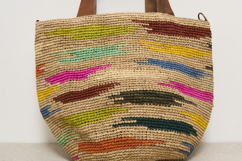 Borsa donna Mirozy in rafia colorata MIROZY 2MANJA IBELIV 