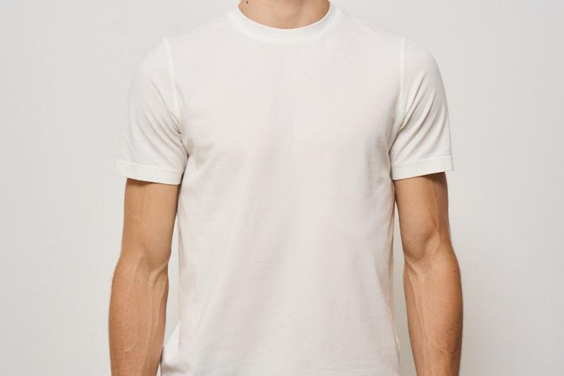 T-shirt uomo girocollo bianca AU1330C 1003 ALPHA STUDIO 
