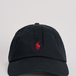 Cappello uomo baseball nero con logo rosso 710548524 012 RALPH LAUREN 