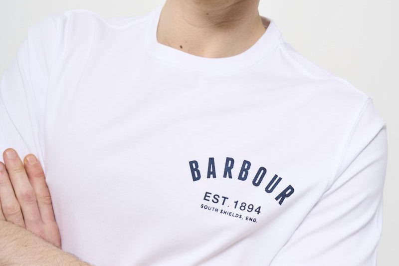 T-shirt uomo girocollo bianca MTS0502 WH11 BARBOUR 