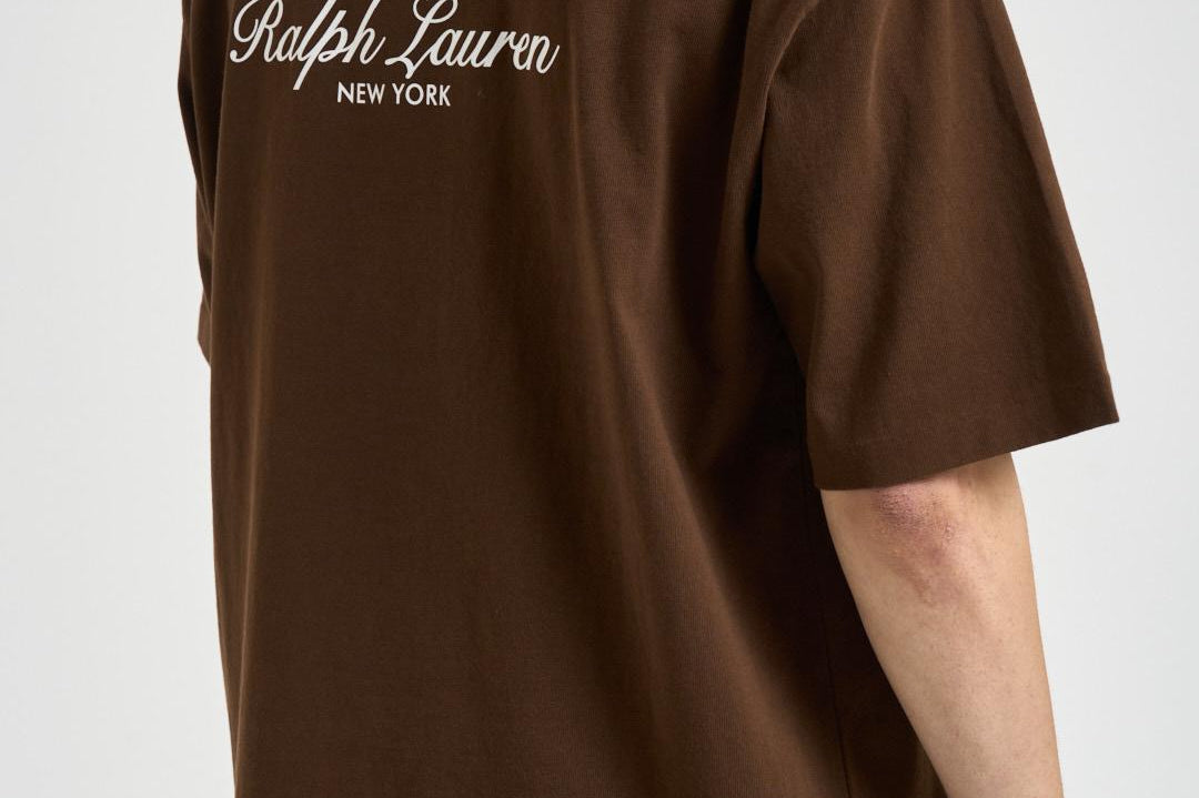 T-shirt uomo girocollo marrone 710A13265 004 RALPH LAUREN 