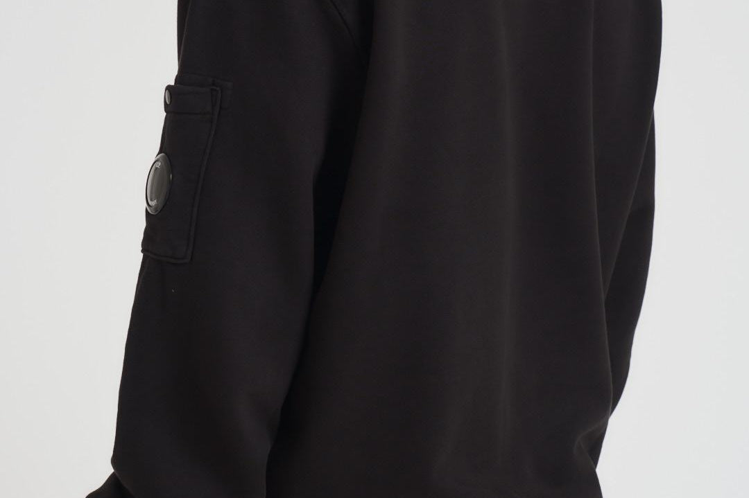 Felpa uomo gircollo nera SS718A 006372G999 CP COMPANY 
