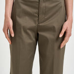 Pantalone donna dritto verde SERENA CROP UB1465XARMY BERWICH 