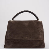 Borsa donna Sveva Peach XL a spalla in suede con tracolla moro B02185PEO TMORO ORCIANI 