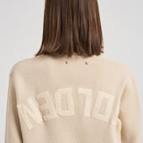 Cardigan in maglia con logo GWP00950 P00197255550 GOLDEN GOOSE 